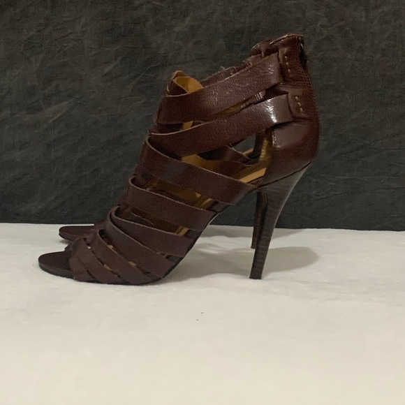 Nine West Size 7.5 Gladiator Strappy Leather Heels - Picture 2 of 5